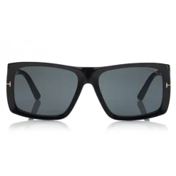 Tom Ford - Rizzo Sunglasses - Square Acetate Sunglasses - FT0730 - Black - Tom Ford Eyewear - Avvenice