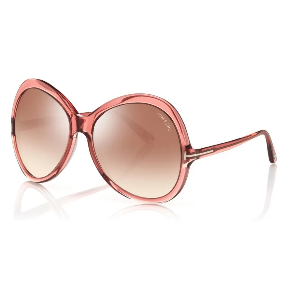Tom Ford - Rose Sunglasses - Oval Acetate Sunglasses - Pink - FT0765 - Sunglasses - Tom Ford Eyewear - Avvenice