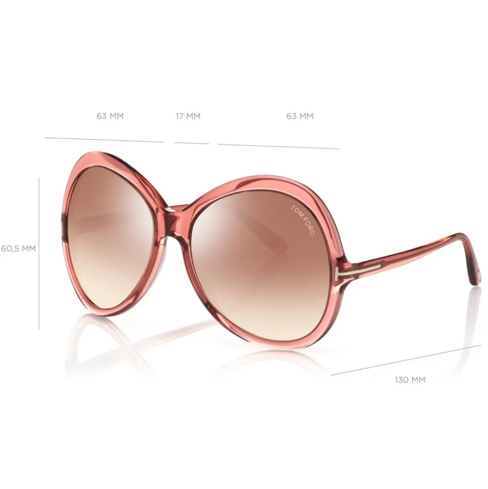 Tom Ford - Rose Sunglasses - Oval Acetate Sunglasses - Pink - FT0765 - Sunglasses - Tom Ford Eyewear - Avvenice