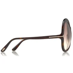 Tom Ford - Rose Sunglasses - Oval Acetate Sunglasses - Dark Havana - FT0765 - Sunglasses - Tom Ford Eyewear - Avvenice