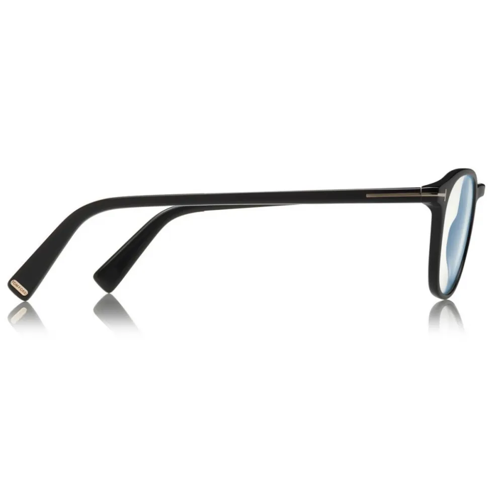 Tom Ford - Round Optical Glasses - Black - FT5583-B - Optical Glasses - Tom Ford Eyewear - Avvenice