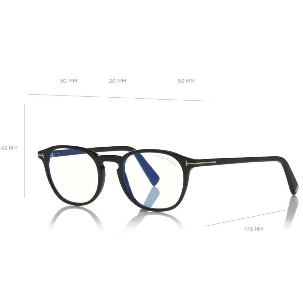 Tom Ford - Round Optical Glasses - Black - FT5583-B - Optical Glasses - Tom Ford Eyewear - Avvenice