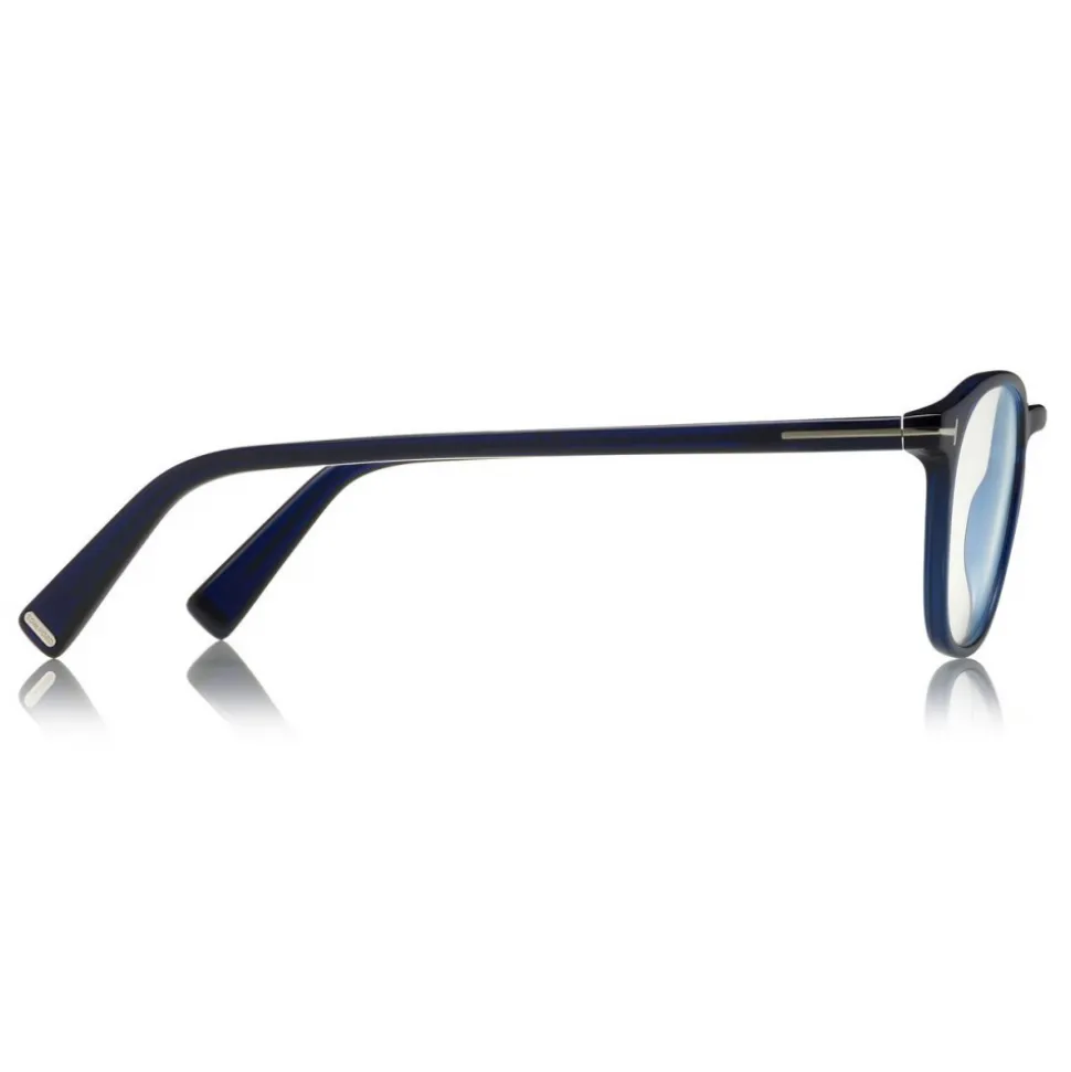 Tom Ford - Round Optical Glasses - Blue - FT5583-B - Optical Glasses - Tom Ford Eyewear - Avvenice