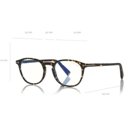 Tom Ford - Round Optical Sunglasses - Dark Havana - FT5583-B - Optical Glasses - Tom Ford Eyewear - Avvenice