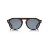 Tom Ford - Round Opticals Sunglasses - Round Optical Sunglasses - Dark Havana Blue - FT5533-B - Sunglasses - Tom Ford Eyewear - Avvenice