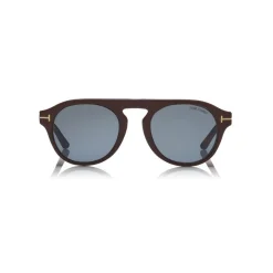 Tom Ford - Round Opticals Sunglasses - Round Optical Sunglasses - Dark Havana Blue - FT5533-B - Sunglasses - Tom Ford Eyewear - Avvenice