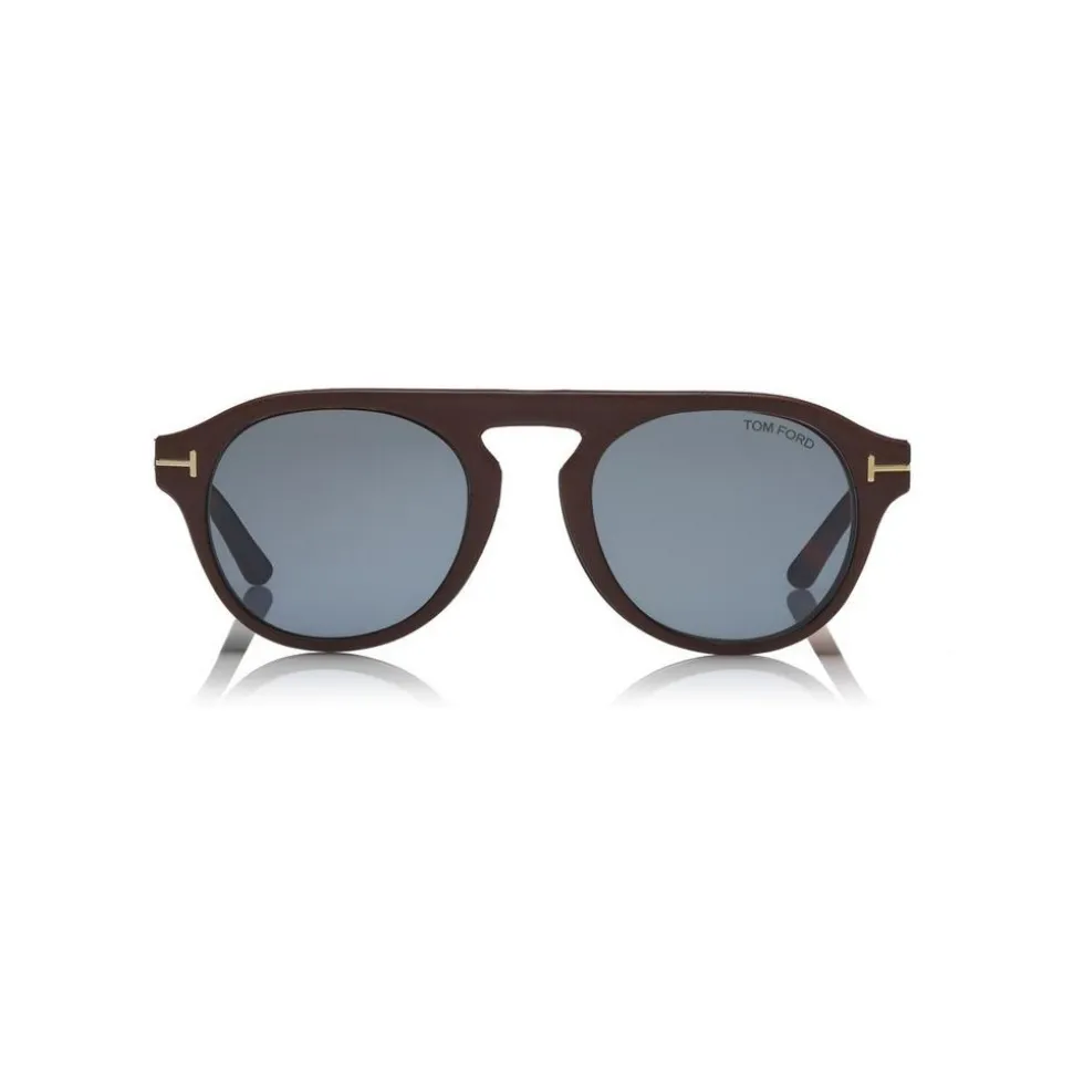 Tom Ford - Round Opticals Sunglasses - Round Optical Sunglasses - Dark Havana Blue - FT5533-B - Sunglasses - Tom Ford Eyewear - Avvenice