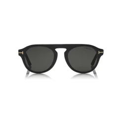 Tom Ford - Round Opticals Sunglasses - Round Optical Sunglasses - Matte Black - FT5533-B - Sunglasses - Tom Ford Eyewear - Avvenice