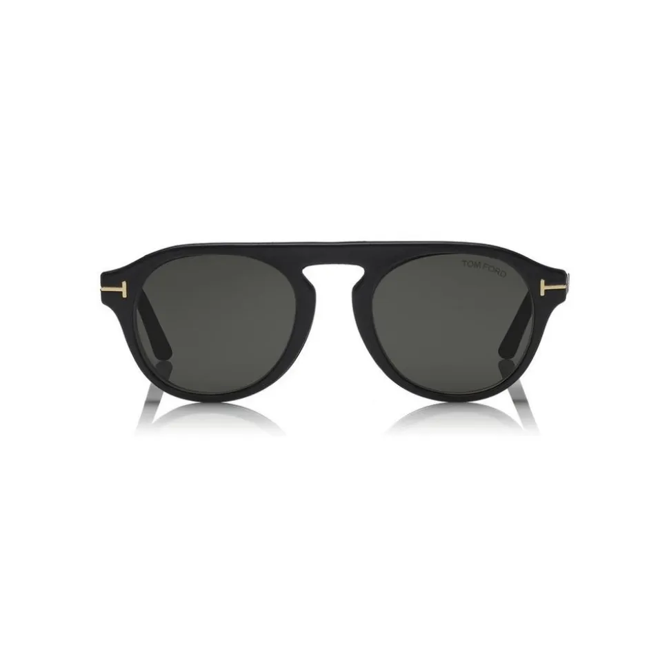 Tom Ford - Round Opticals Sunglasses - Round Optical Sunglasses - Matte Black - FT5533-B - Sunglasses - Tom Ford Eyewear - Avvenice
