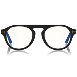 Tom Ford - Round Opticals Sunglasses - Round Optical Sunglasses - Matte Black - FT5533-B - Sunglasses - Tom Ford Eyewear - Avvenice