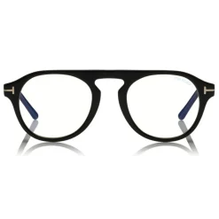 Tom Ford - Round Opticals Sunglasses - Round Optical Sunglasses - Black - FT5533-B - Sunglasses - Tom Ford Eyewear - Avvenice