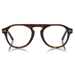 Tom Ford - Round Opticals Sunglasses - Round Optical Sunglasses - Dark Havana - FT5533-B - Sunglasses - Tom Ford Eyewear - Avvenice