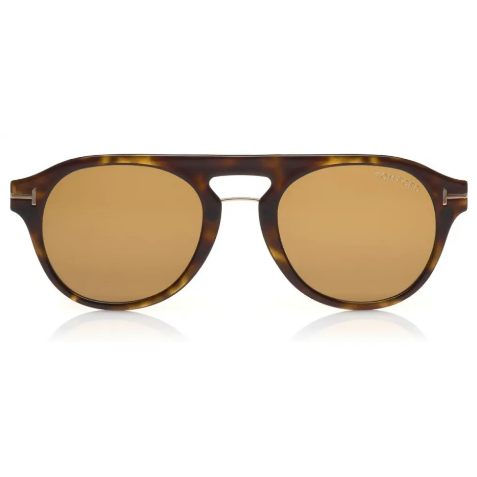 Tom Ford - Round Opticals Sunglasses - Round Optical Sunglasses - Dark Havana - FT5533-B - Sunglasses - Tom Ford Eyewear - Avvenice