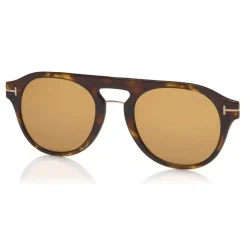 Tom Ford - Round Opticals Sunglasses - Round Optical Sunglasses - Dark Havana - FT5533-B - Sunglasses - Tom Ford Eyewear - Avvenice