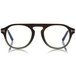 Tom Ford - Round Opticals Sunglasses - Round Optical Sunglasses - Grey Havana - FT5533-B - Sunglasses - Tom Ford Eyewear - Avvenice