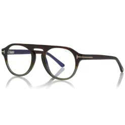 Tom Ford - Round Opticals Sunglasses - Round Optical Sunglasses - Grey Havana - FT5533-B - Sunglasses - Tom Ford Eyewear - Avvenice