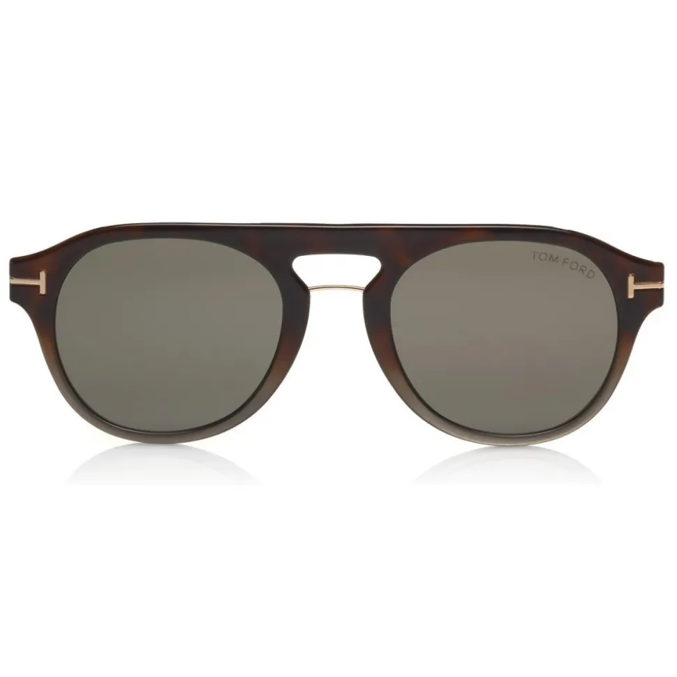 Tom Ford - Round Opticals Sunglasses - Round Optical Sunglasses - Grey Havana - FT5533-B - Sunglasses - Tom Ford Eyewear - Avvenice