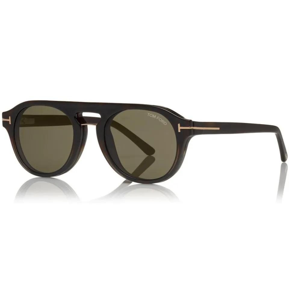 Tom Ford - Round Opticals Sunglasses - Round Optical Sunglasses - Grey Havana - FT5533-B - Sunglasses - Tom Ford Eyewear - Avvenice