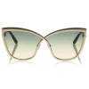 Tom Ford - Sandrine Sunglasses - Butterfly Acetate and Metal Sunglasses - Rose Gold - FT0715 - Sunglasses - Tom Ford Eyewear - Avvenice