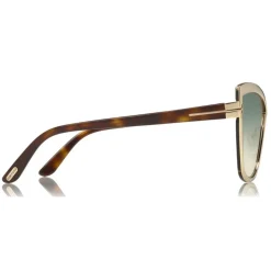 Tom Ford - Sandrine Sunglasses - Butterfly Acetate and Metal Sunglasses - Rose Gold - FT0715 - Sunglasses - Tom Ford Eyewear - Avvenice