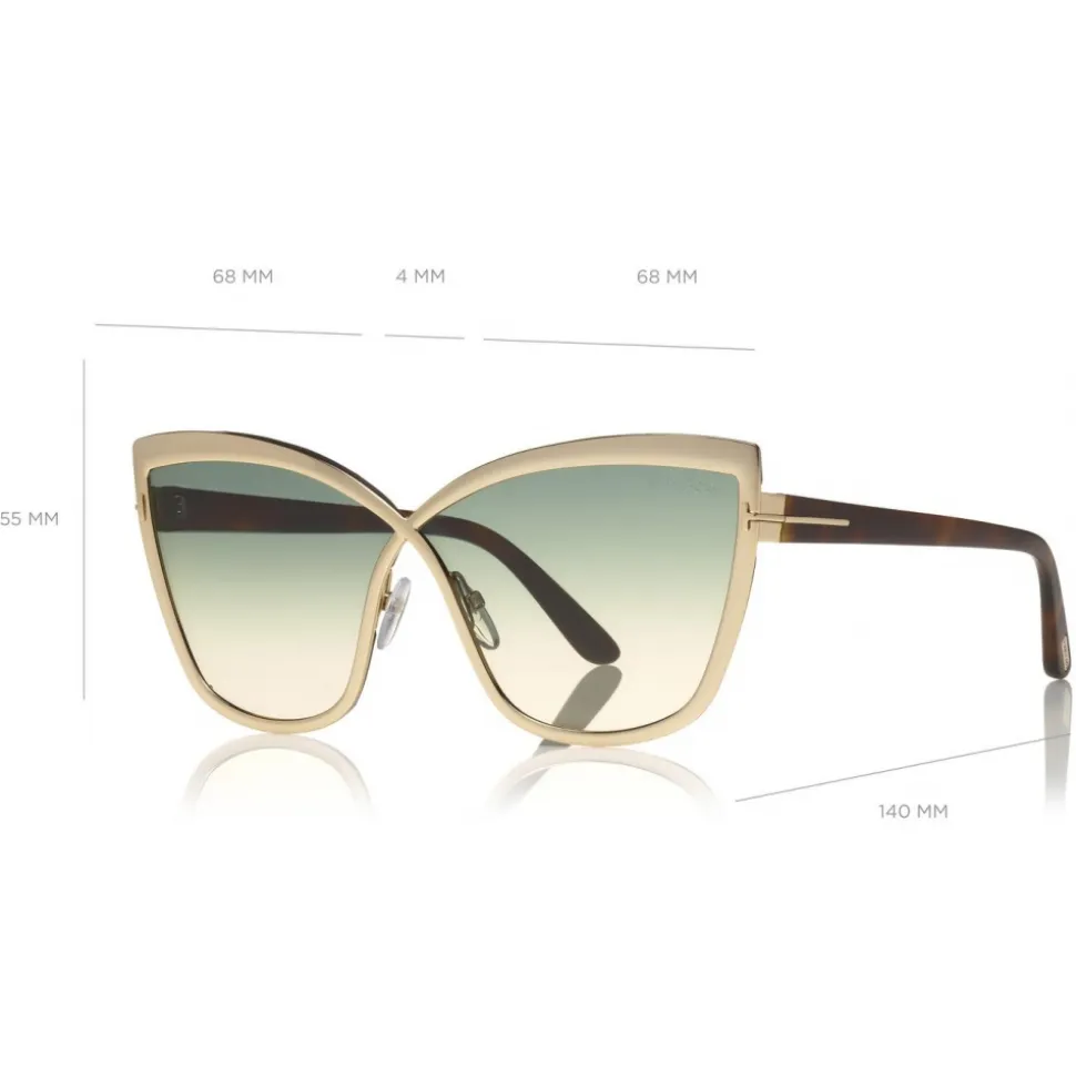 Tom Ford - Sandrine Sunglasses - Butterfly Acetate and Metal Sunglasses - Rose Gold - FT0715 - Sunglasses - Tom Ford Eyewear - Avvenice