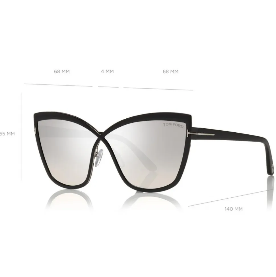 Tom Ford - Sandrine Sunglasses - Butterfly Metal Sunglasses - Black Smoke - FT0715 - Sunglasses - Tom Ford Eyewear - Avvenice