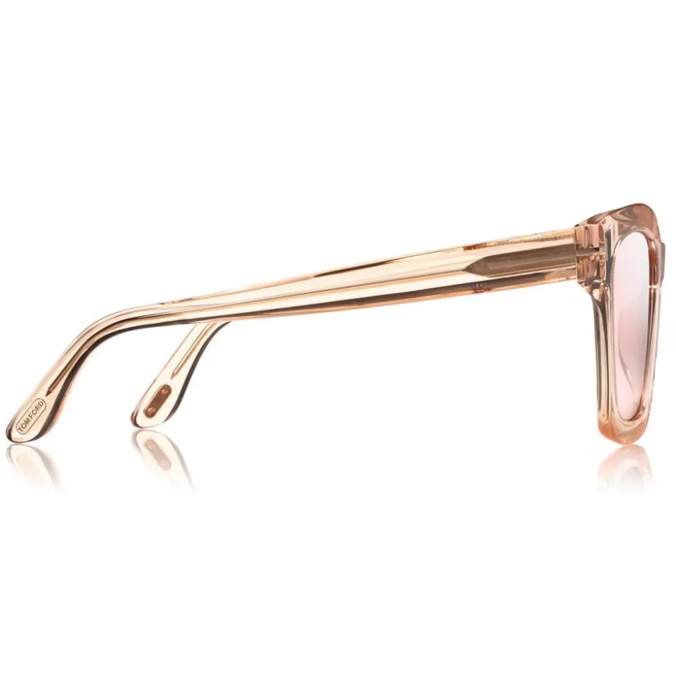 Tom Ford - Sari Sunglasses - Squared Acetate Sunglasses - Pink - FT0690 - Sunglasses - Tom Ford Eyewear - Avvenice