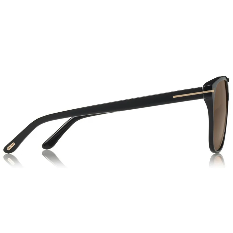 Tom Ford - Shelton Sunglasses - Square Acetate Sunglasses - Shiny Black Brown - FT0679 - Sunglasses - Tom Ford Eyewear - Avvenice