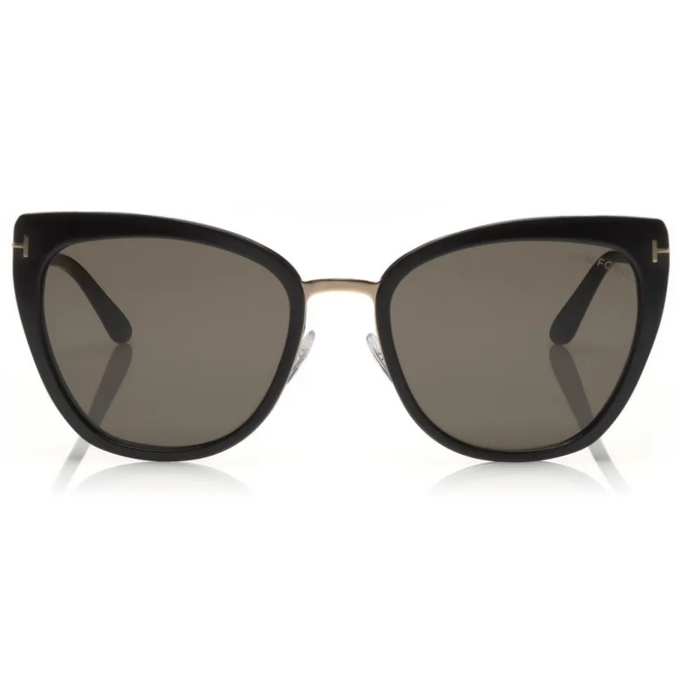 Tom Ford - Simona Sunglasses - Cat-Eye Acetate Sunglasses - Black - FT0717 - Sunglasses - Tom Ford Eyewear - Avvenice