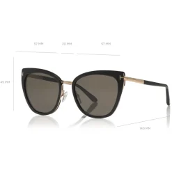 Tom Ford - Simona Sunglasses - Cat-Eye Acetate Sunglasses - Black - FT0717 - Sunglasses - Tom Ford Eyewear - Avvenice