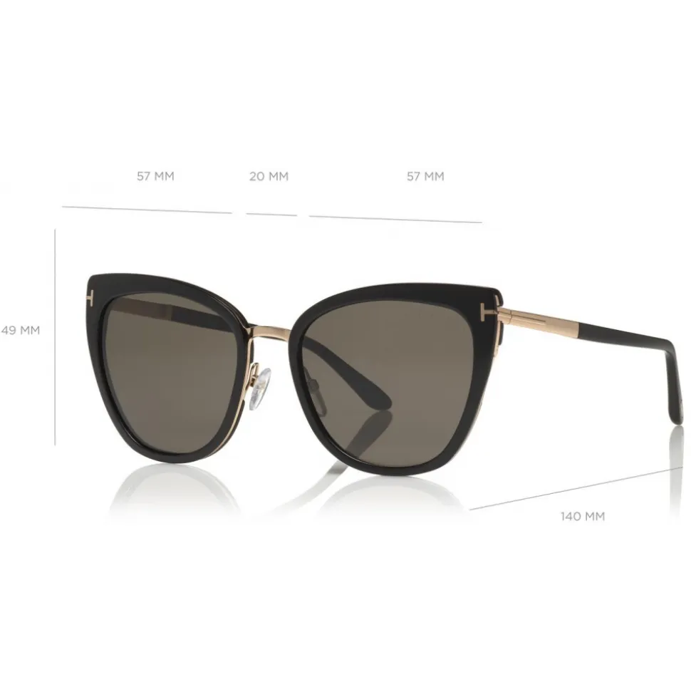 Tom Ford - Simona Sunglasses - Cat-Eye Acetate Sunglasses - Black - FT0717 - Sunglasses - Tom Ford Eyewear - Avvenice