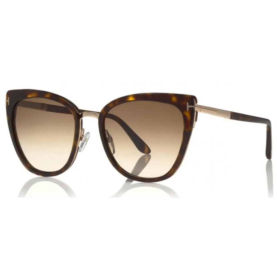 Tom Ford - Simona Sunglasses - Cat-Eye Acetate Sunglasses - Dark Havana - FT0717 - Sunglasses - Tom Ford Eyewear - Avvenice