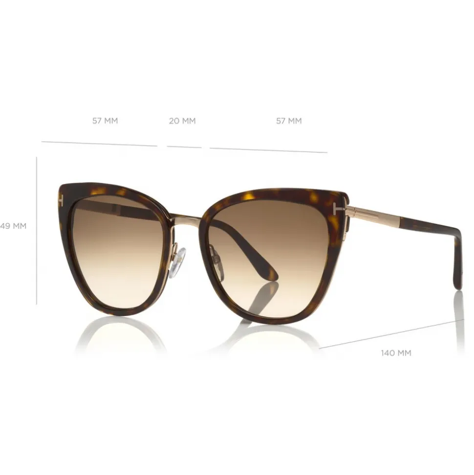 Tom Ford - Simona Sunglasses - Cat-Eye Acetate Sunglasses - Dark Havana - FT0717 - Sunglasses - Tom Ford Eyewear - Avvenice