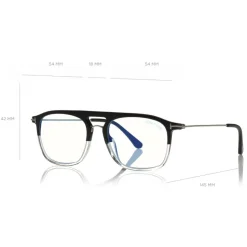 Tom Ford - Square Optical Glasses - Black Crystal - FT5588-B - Optical Glasses - Tom Ford Eyewear - Avvenice