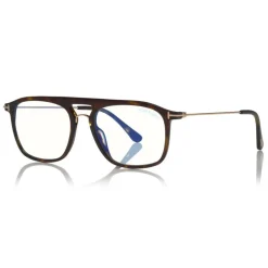 Tom Ford - Square Optical Glasses - Dark Havana - FT5588-B - Optical Glasses - Tom Ford Eyewear - Avvenice