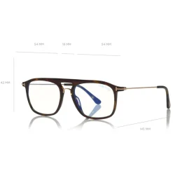 Tom Ford - Square Optical Glasses - Dark Havana - FT5588-B - Optical Glasses - Tom Ford Eyewear - Avvenice