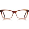 Tom Ford - Square Optical Glasses - Squared Acetate Optical Glasses - Dark Havana - FT5424 - Optical Glasses - Tom Ford Eyewear - Avvenice