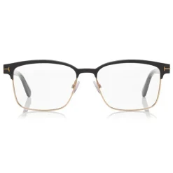 Tom Ford - Square Optical Frame Glasses - Square Metal Glasses - Black - FT5323 - Glasses - Tom Ford Eyewear - Avvenice