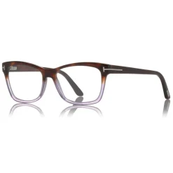 Tom Ford - Square Optical Glasses - Squared Acetate Optical Glasses - Red Havana - FT5424 - Optical Glasses - Tom Ford Eyewear - Avvenice