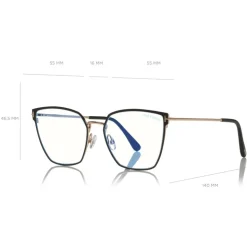 Tom Ford - Square Optical Glasses - Square Optical Glasses - Black - FT5574-B - Optical Glasses - Tom Ford Eyewear - Avvenice