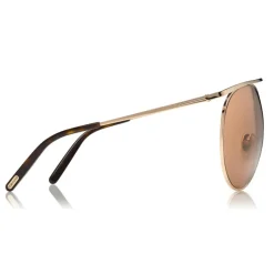 Tom Ford - Stevie Sunglasses - Round Metal Sunglasses - Gold - FT0761 - Sunglasses - Tom Ford Eyewear - Avvenice