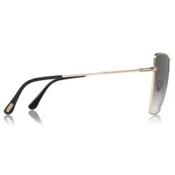 Tom Ford - Sye Sunglasses - Cat-Eye Metal Sunglasses - Gold - FT0738 - Sunglasses - Tom Ford Eyewear - Avvenice