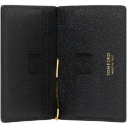 Tom Ford - T Line Folding Money Clip Card Holder - Tom Ford Exclusive Luxury Collection - Avvenice