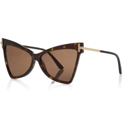 Tom Ford - Tallulah Sunglasses - Butterfly Acetate Sunglasses - Dark Havana - FT0767 - Sunglasses - Tom Ford Eyewear - Avvenice