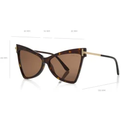 Tom Ford - Tallulah Sunglasses - Butterfly Acetate Sunglasses - Dark Havana - FT0767 - Sunglasses - Tom Ford Eyewear - Avvenice