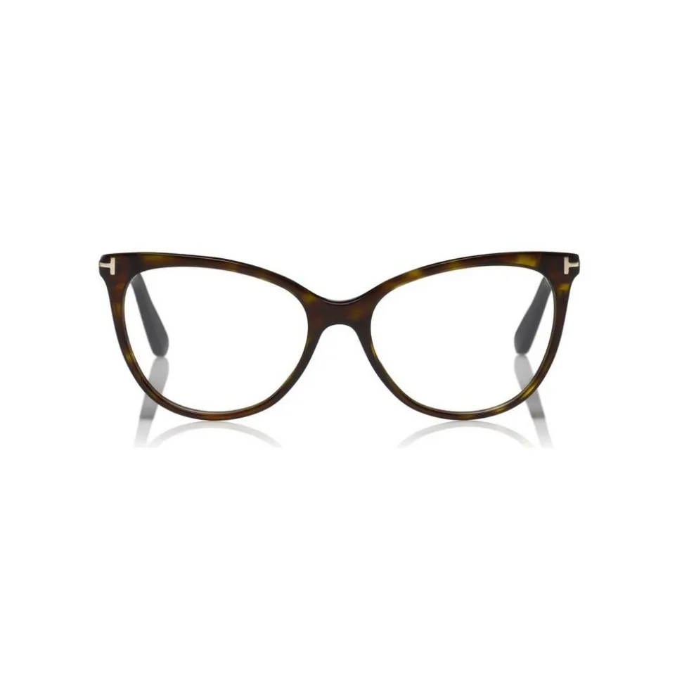 Tom Ford - Thin Cat-Eye Optical Glasses - Cat-Eye Optical Glasses - Dark Havana - FT5513 - Optical Glasses - Tom Ford Eyewear - Avvenice