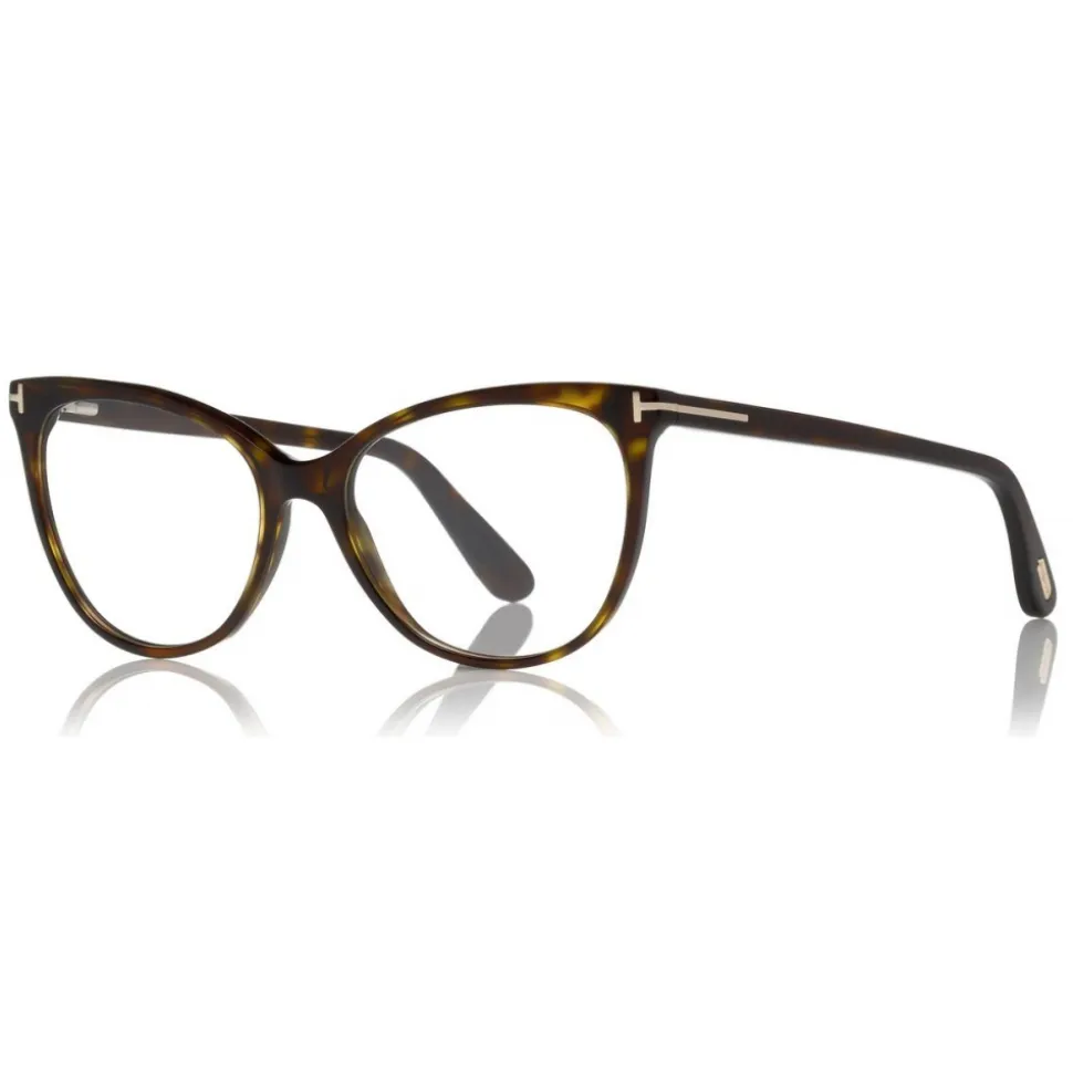 Tom Ford - Thin Cat-Eye Optical Glasses - Cat-Eye Optical Glasses - Dark Havana - FT5513 - Optical Glasses - Tom Ford Eyewear - Avvenice