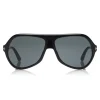 Tom Ford - Thomas Sunglasses - Pilot Acetate Sunglasses - FT0732 - Black - Tom Ford Eyewear - Avvenice