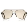 Tom Ford - Thomas Sunglasses - Pilot Acetate Sunglasses - FT0732 - Grey - Tom Ford Eyewear - Avvenice