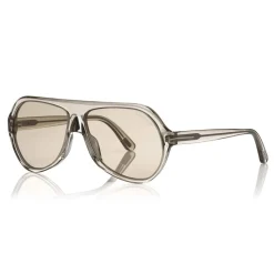 Tom Ford - Thomas Sunglasses - Pilot Acetate Sunglasses - FT0732 - Grey - Tom Ford Eyewear - Avvenice